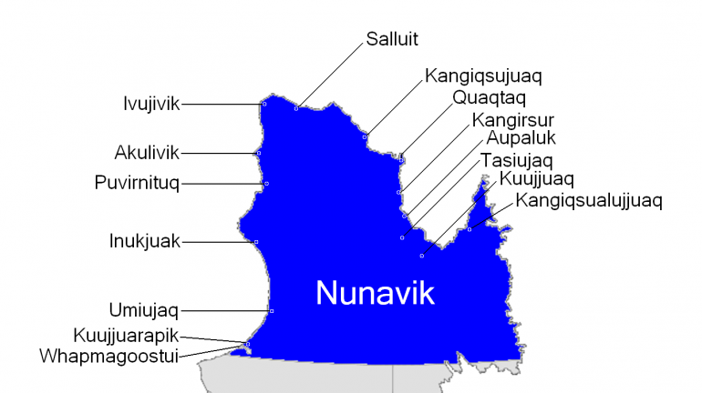 Carte Nunavik - Québec