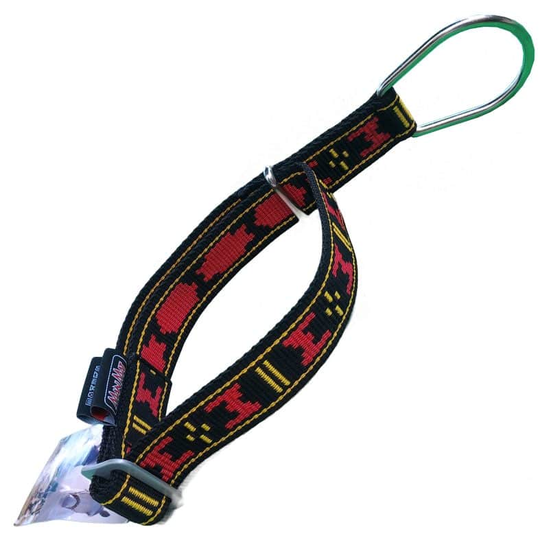 Collier Étrangleur Nylon Gros Chien Orange Noir