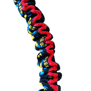 Ligne de trait manmat canicross canivtt mono chien elastique amortisseur rouge noir