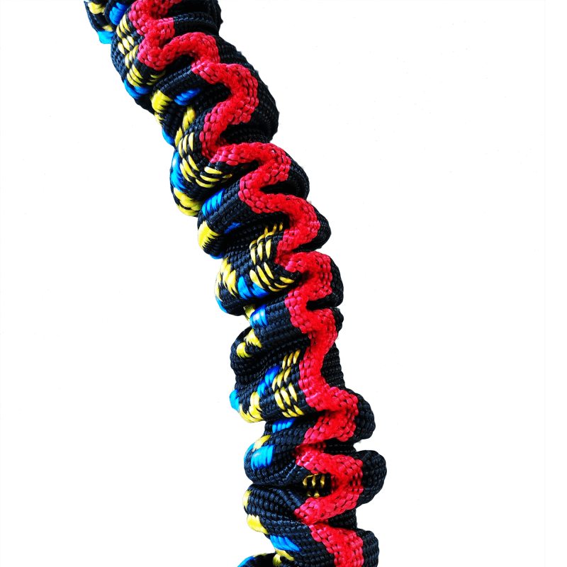 Ligne de trait manmat canicross canivtt mono chien elastique amortisseur rouge noir