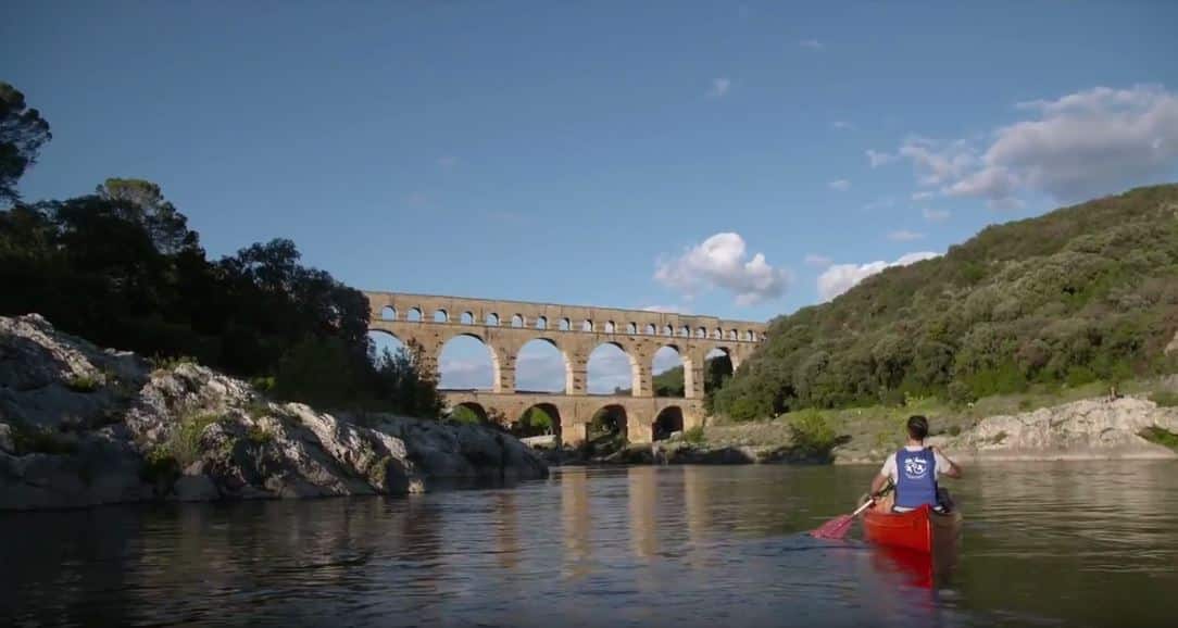 decouverte du pont du gard en kayak