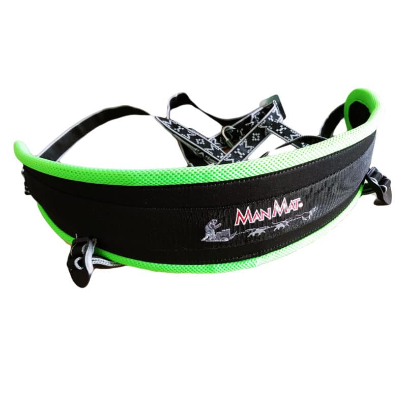 baudrier canicross manmat vert pomme fluo canirando