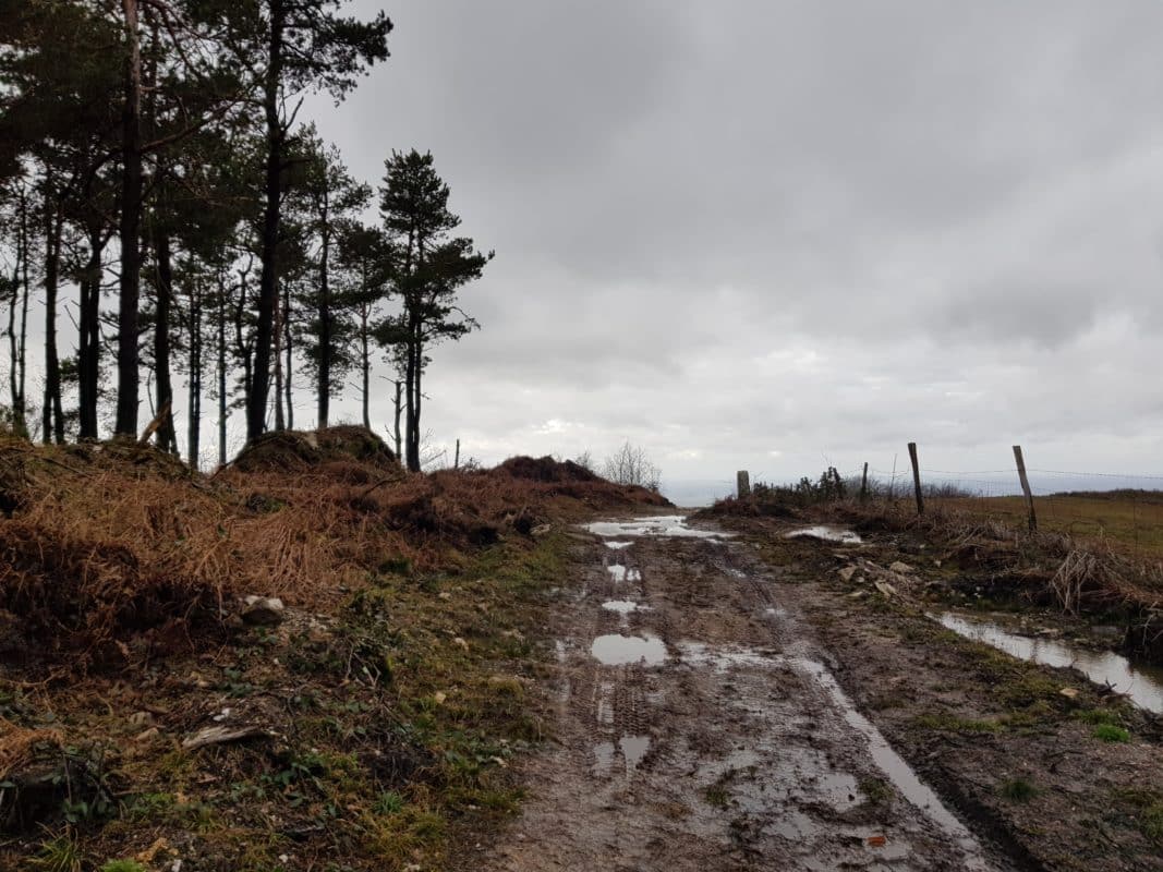 chemin boue montagne noire tarn