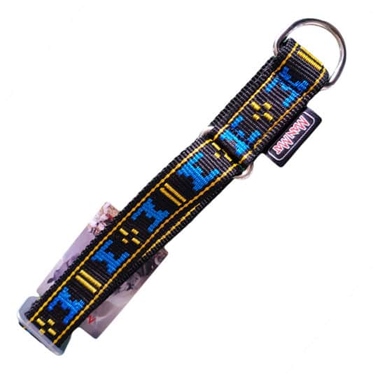 collier pour chien sport nylon manmat bleu noir