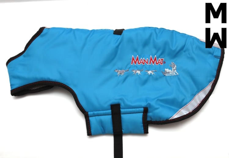 manteau pour chien thermo coat manmat bleu glacial