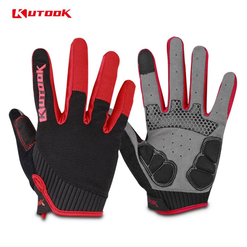 gants vtt canivtt long rouge doigts protege
