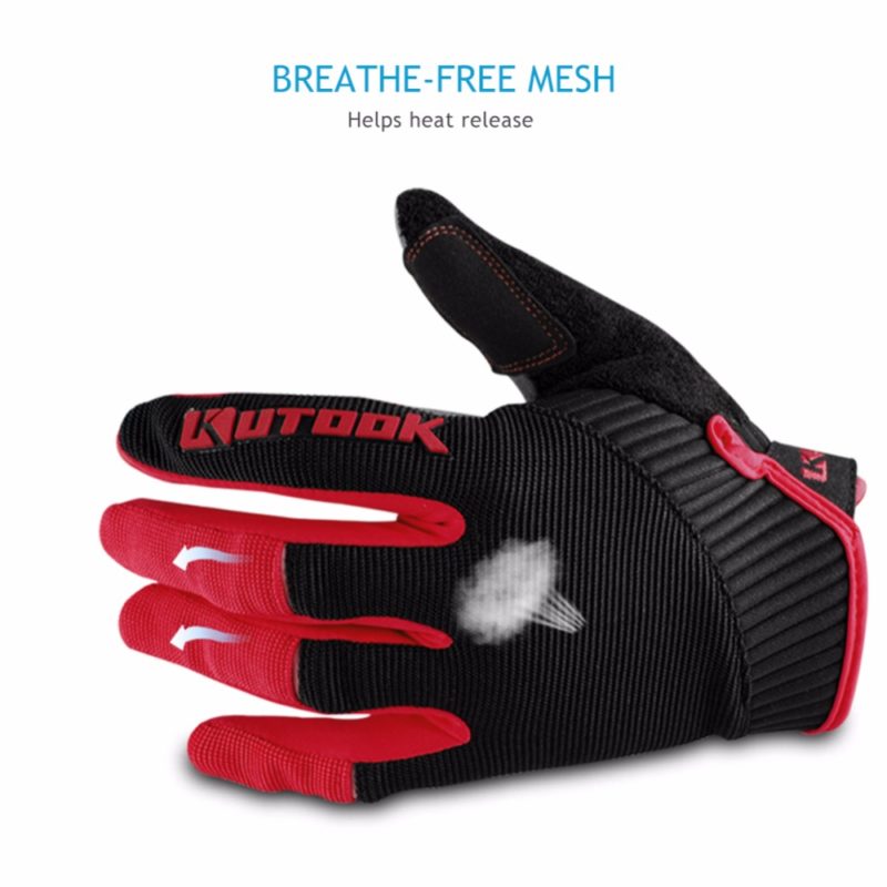 gants vtt canivtt long rouge respirant anti-transpirant
