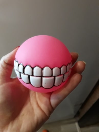 balle smile dog balle pour chien rose cocker