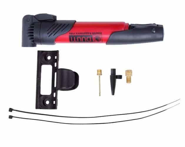 mini pompe cani vtt pompe a air kit accrochage embouts velo rouge