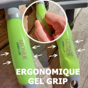 brosse chien husky poignee ergonomique gel grip