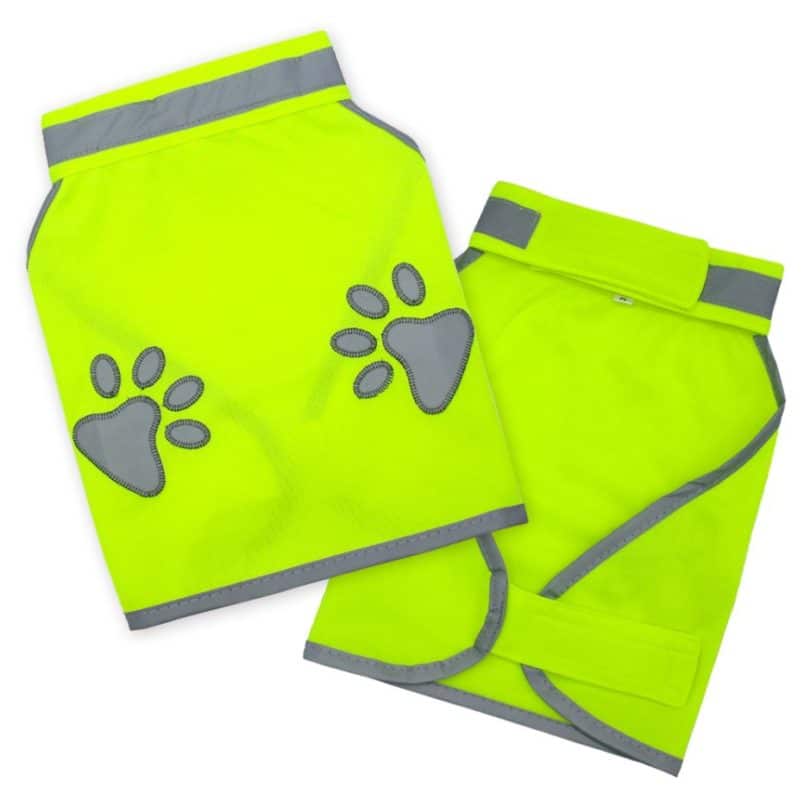 gilet jaune pour chien sécurité patte de chien