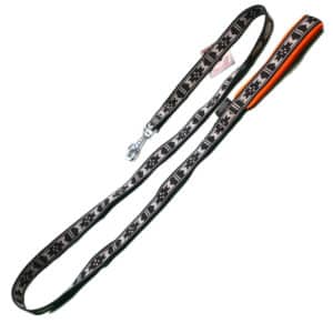 laisse pour chien qui tire - laisse manmat gros chien - orange
