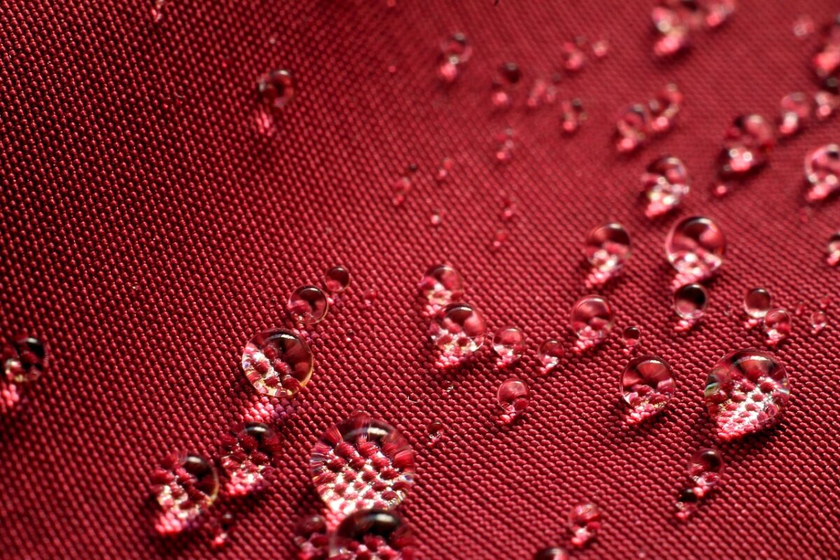 goutte eau tissu textile impermeable deperlant