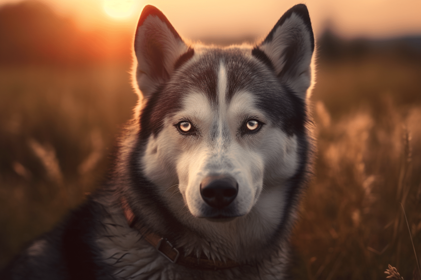 husky siberien yeux marrons or